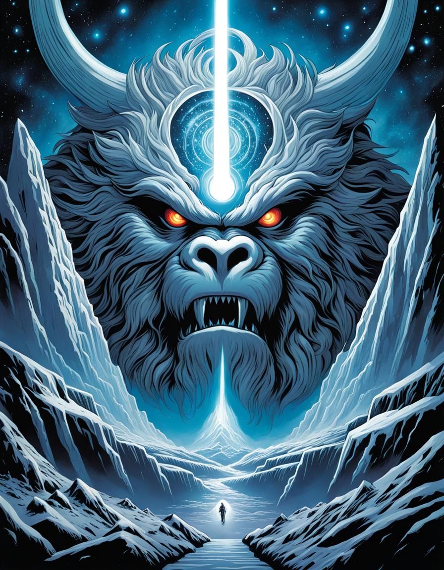 Mystical Quantum Yeti Comic Book Art
