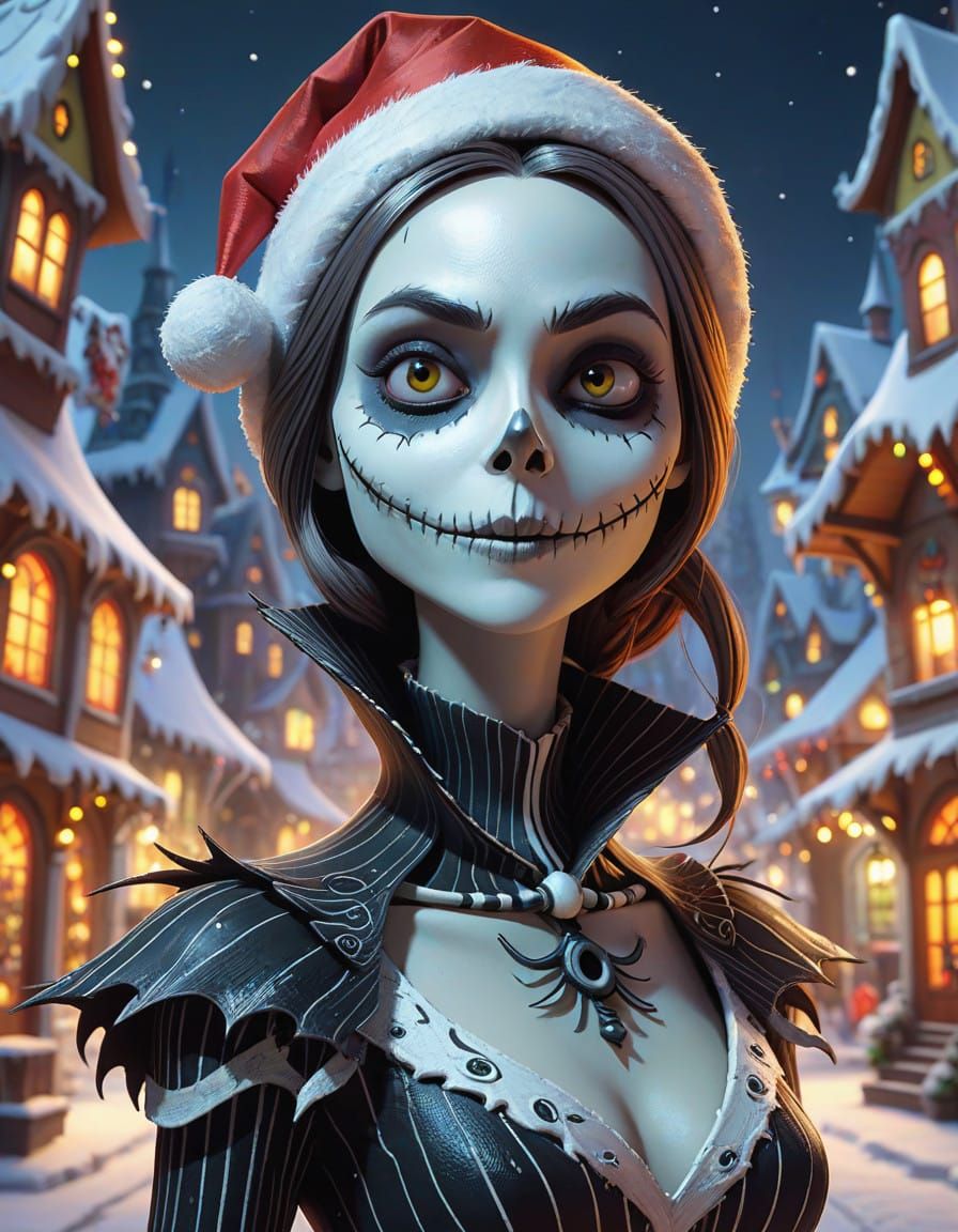 Steampunk Christmas Town Siren in Triadic Hues