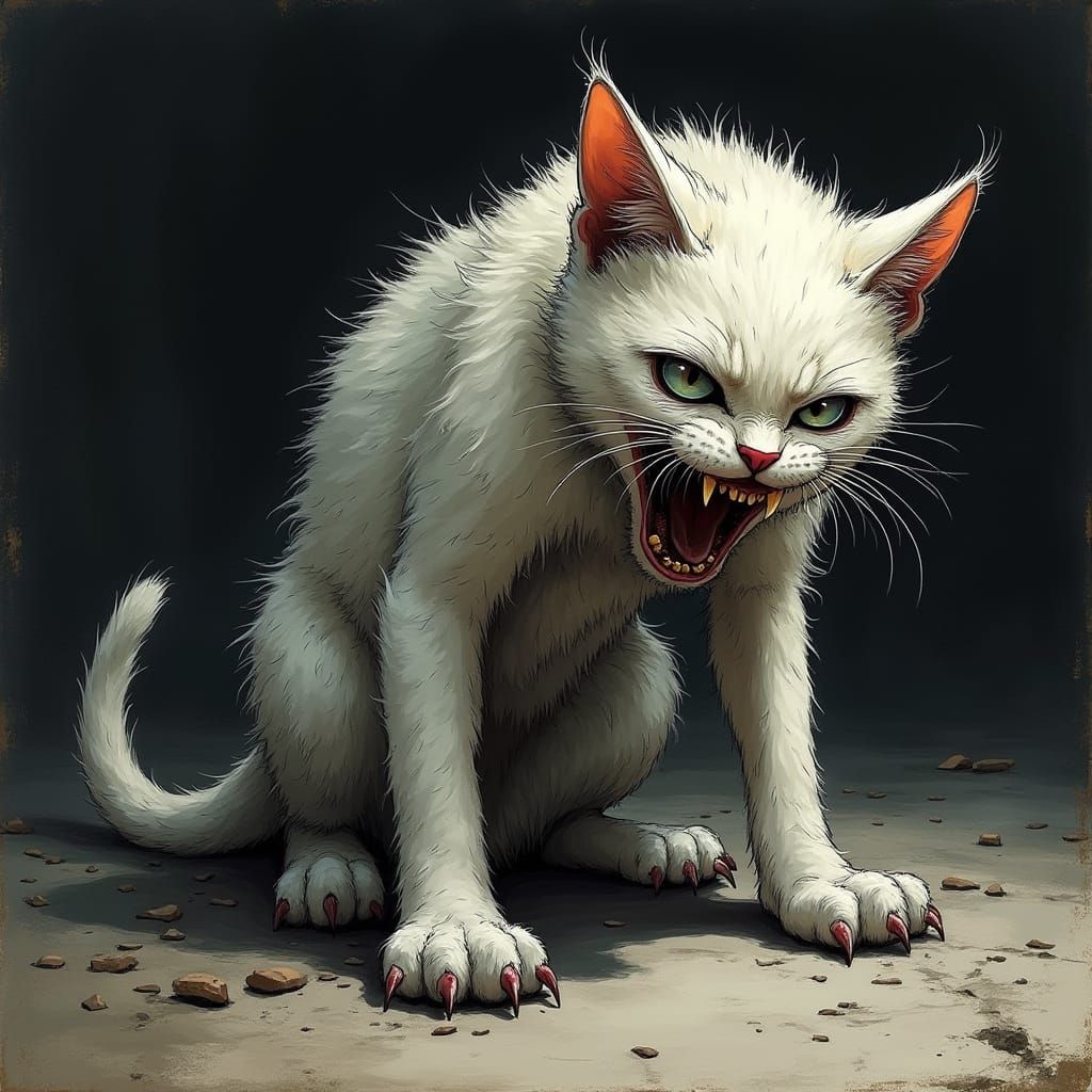 Frightened Feline Unleashes Dark Energy