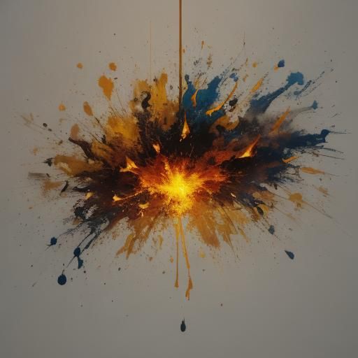 Flaming Abstract Objects in Fauvist Expressionism