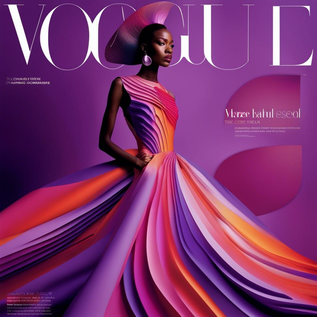 Futuristic Vogue Cover with African Model