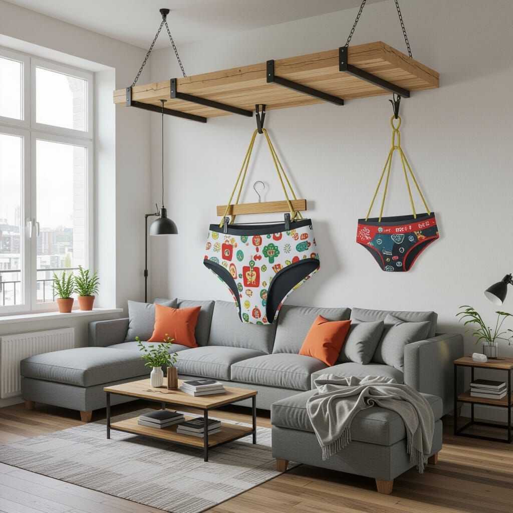 Giant Underwear Adorns Cityscape