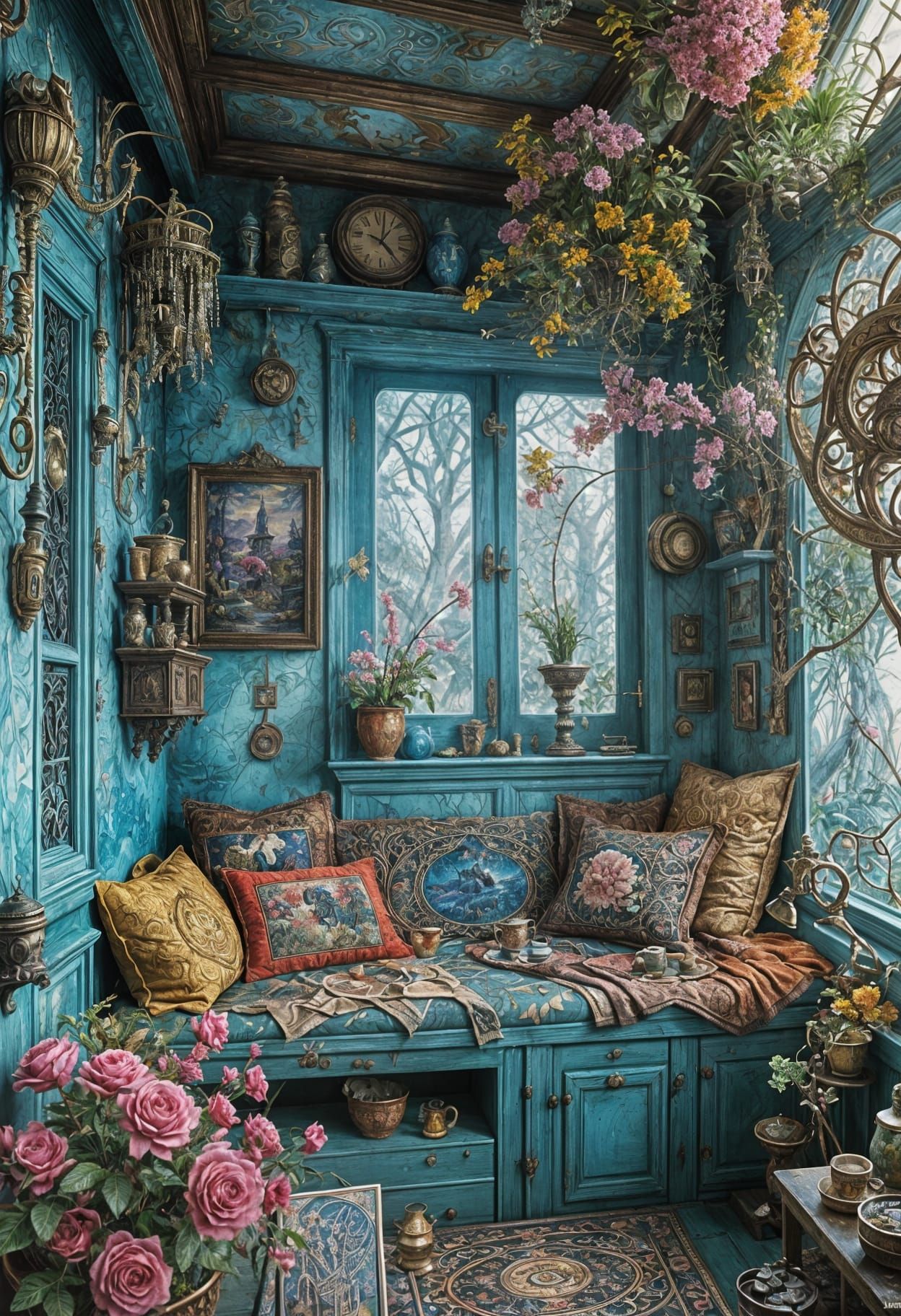 Epic Gouache Fantasy Render with Intricate Details