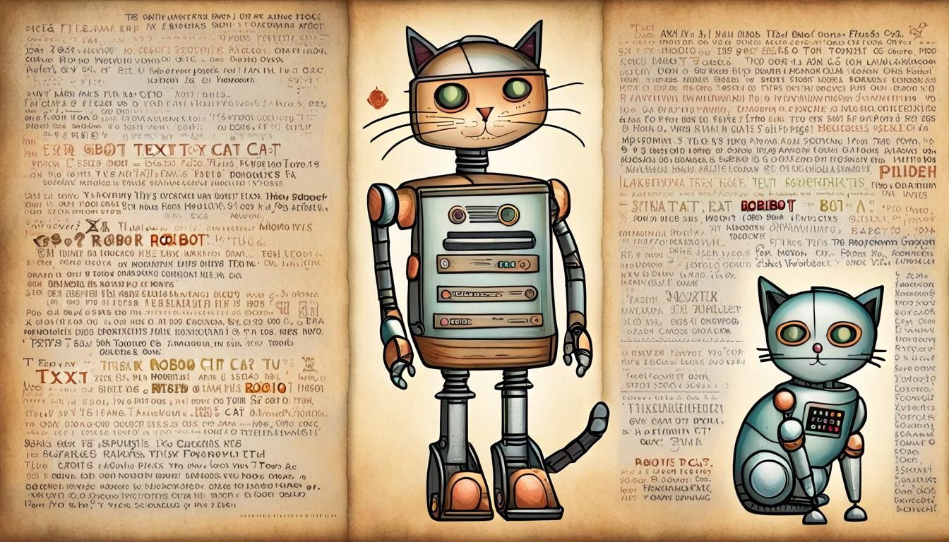 Robot Cat Manual: Illustrated Guide in Cute Style
