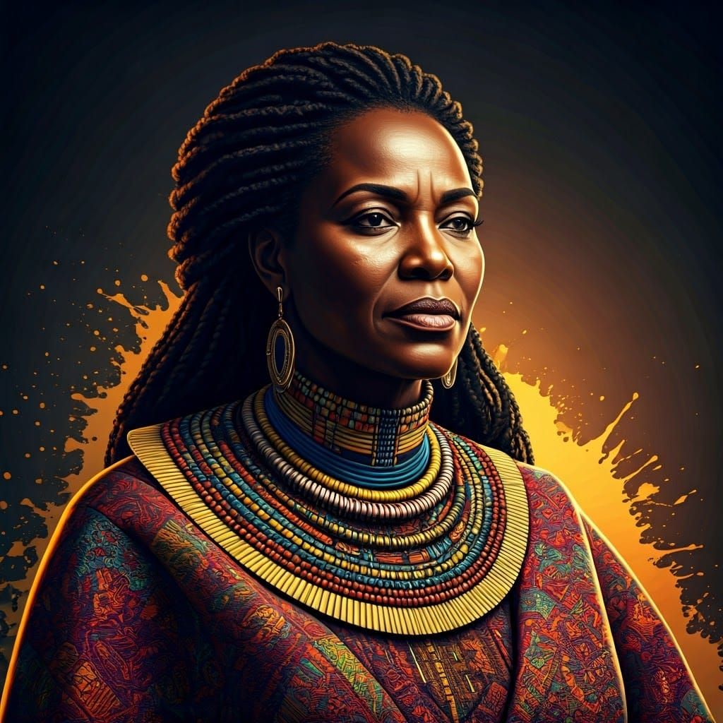 Namibian President Netumbo Nandi Ndaitwah in Hyperrealistic ...