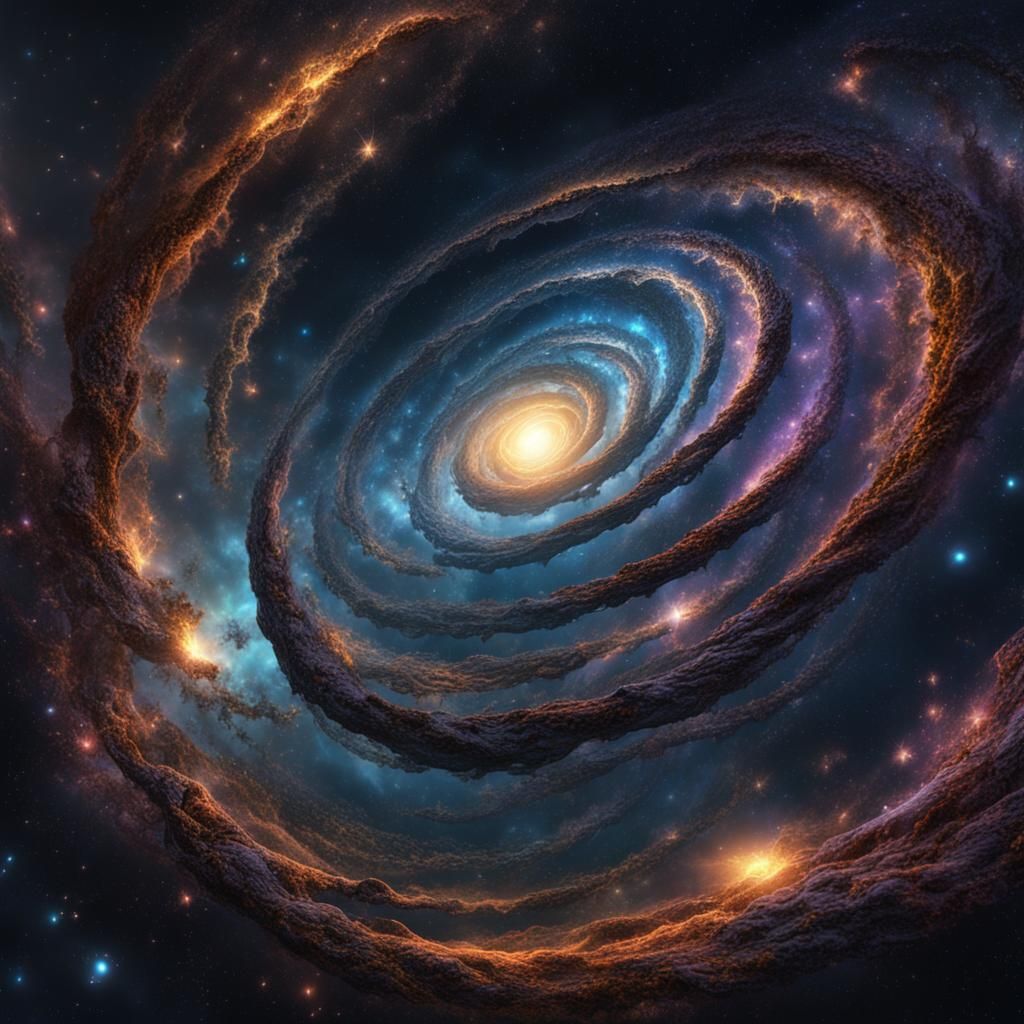 Fantastical Cosmic Spiral Galaxy in Deep Color