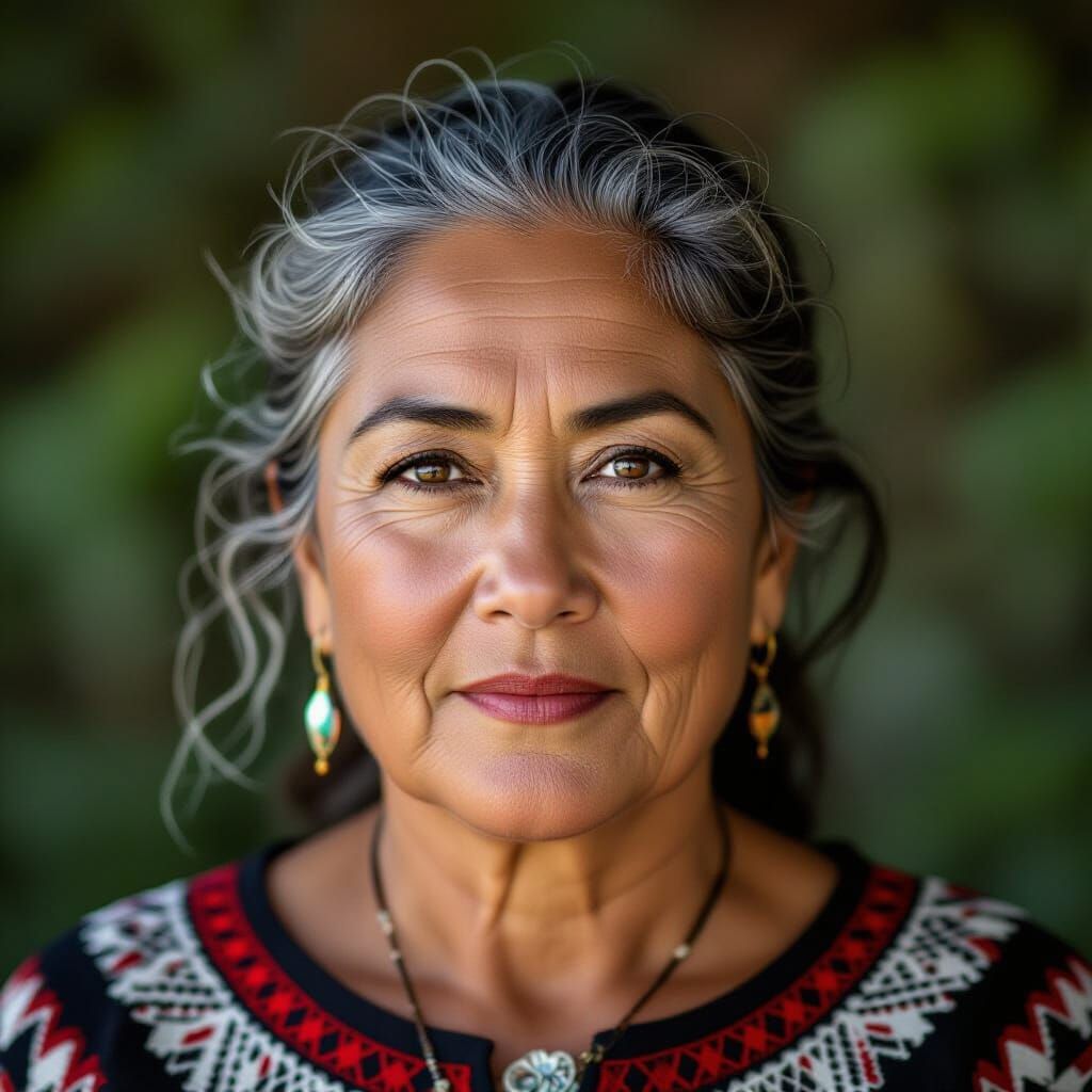 Hyperrealistic Portrait of a Maori Woman