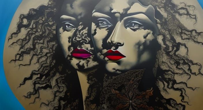 Woman's Transformation: Hyperrealistic Acrylic Beast