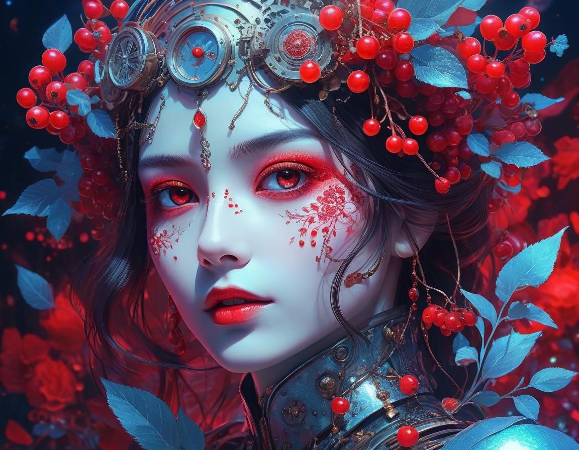 Ethereal Actress in Surreal Abstract Art