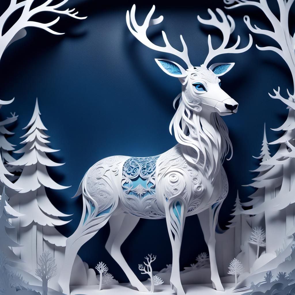 Reindeer celebrating christmas