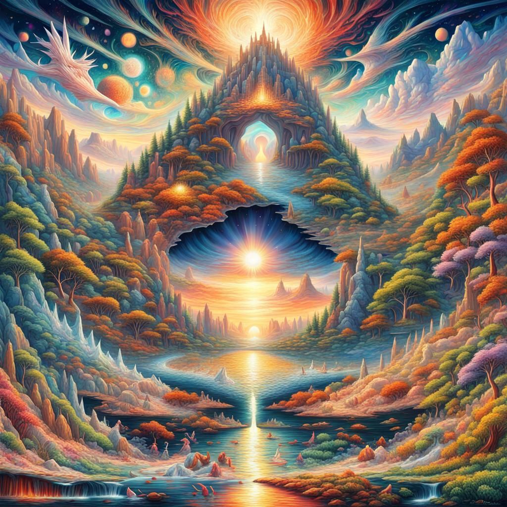Synchronized Chaos: An Astral Landscape Masterpiece