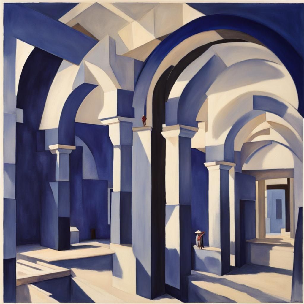 Iraq Landscape in Precisionist Style