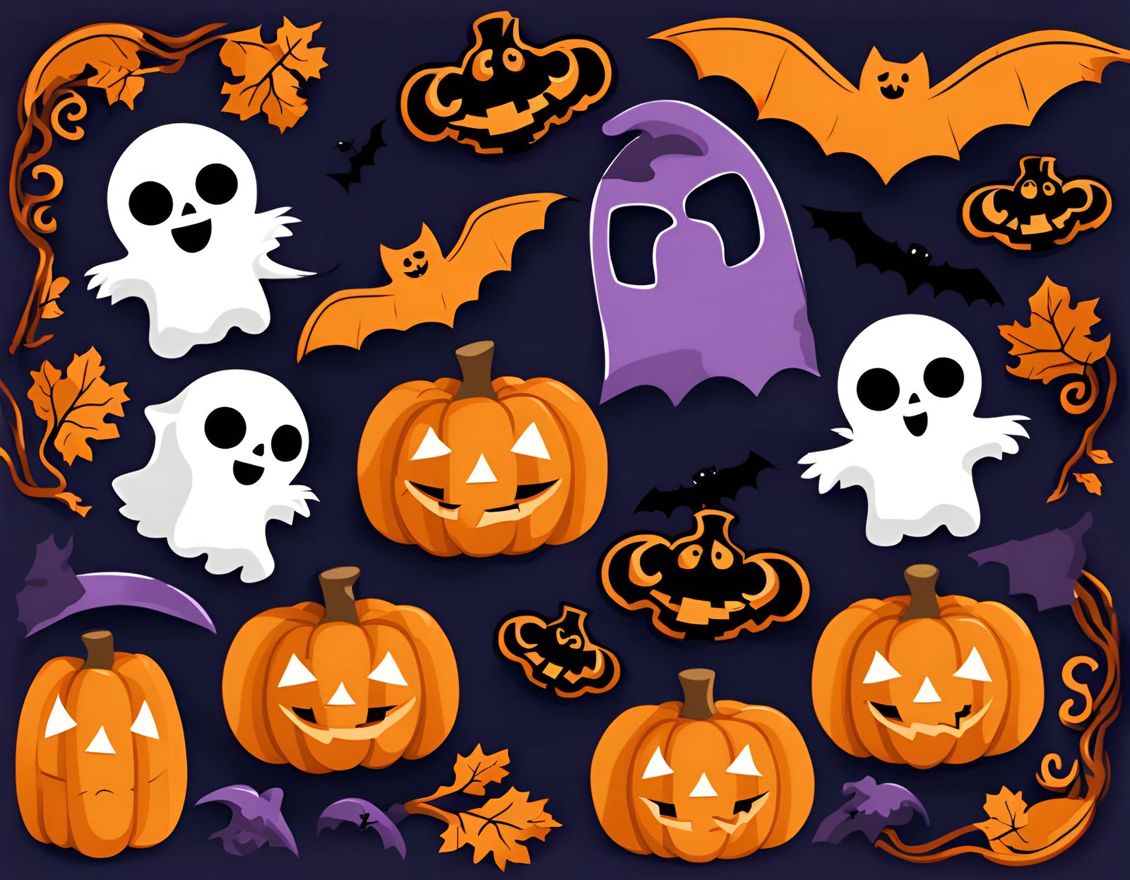 Cute Halloween Clip Art PNG Image