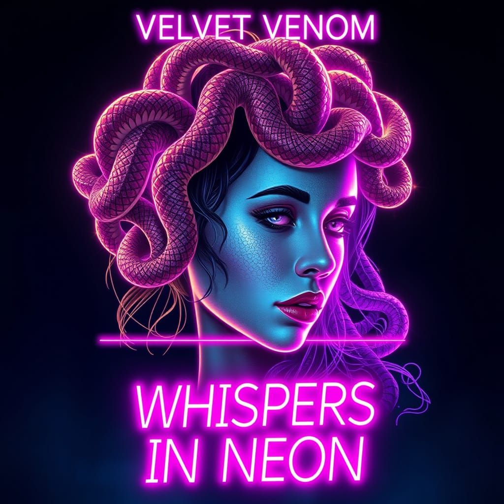 Velvet Venom Album Cover with Snake Hair