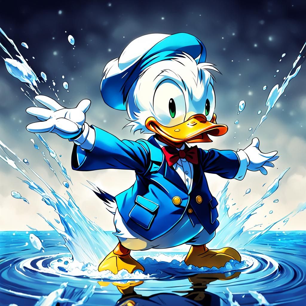 Donald Duck in Anime Style