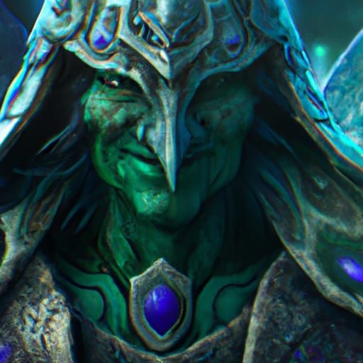 Slime Raven Overlord Portrait in Hyperdetailed Style
