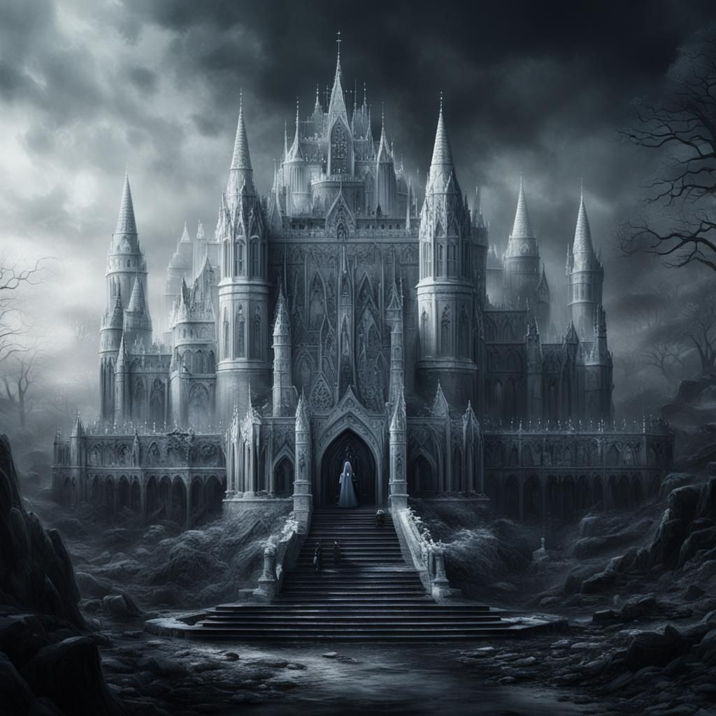 White Queen in Dark Synth Epic Cinematic Style