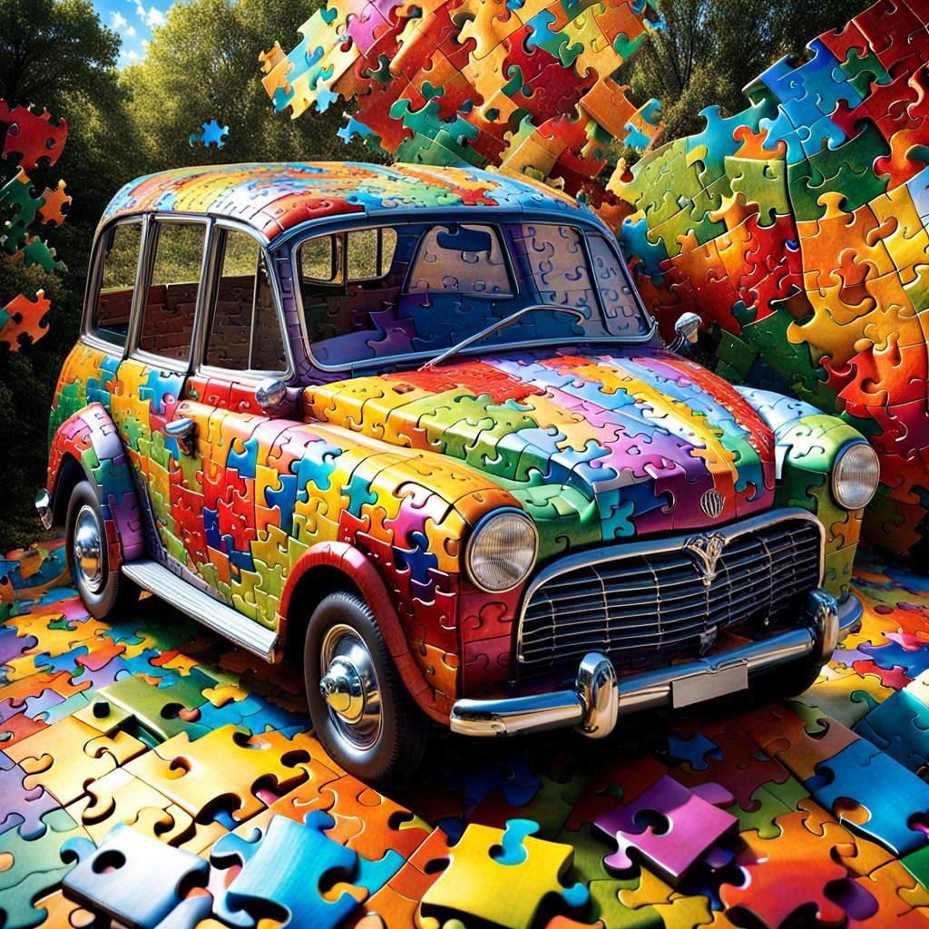 Puzzle car 🎨