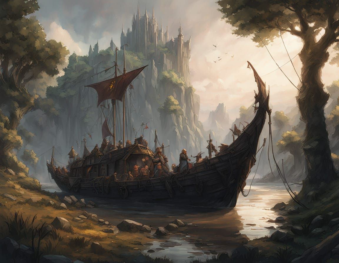 Ancient Jungle Metropolis in Mysterious Misty Canopy