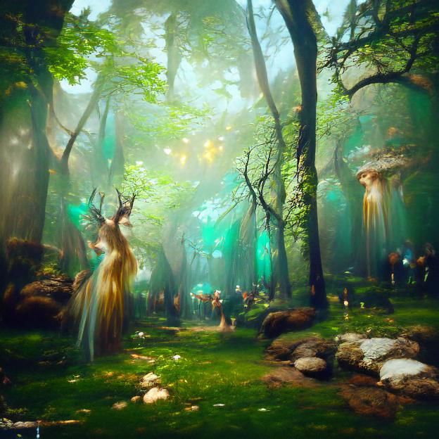 Enchanted Elven Forest: Matte Painting in 8K