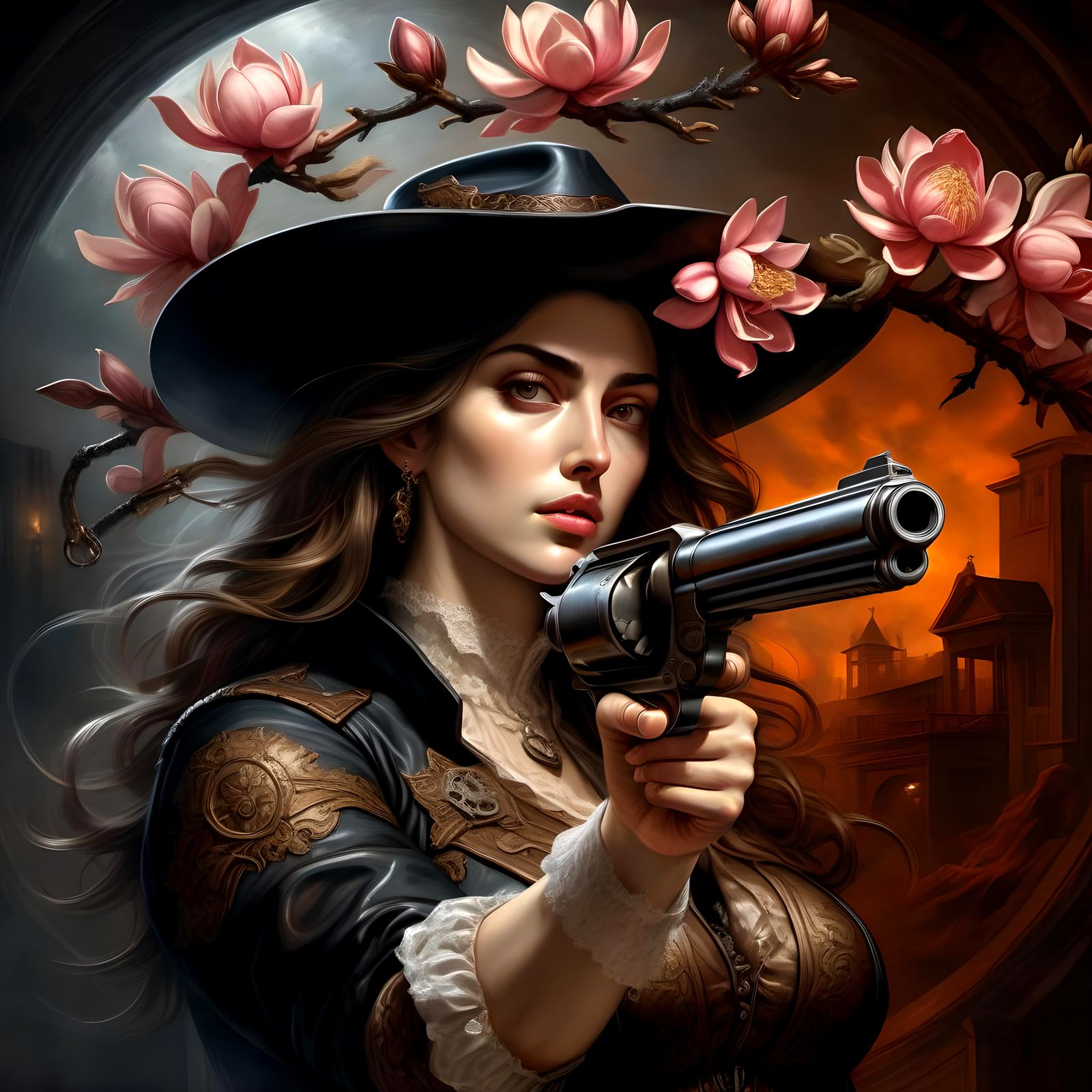 Western Gun Duel: Lust in Oil and Ink