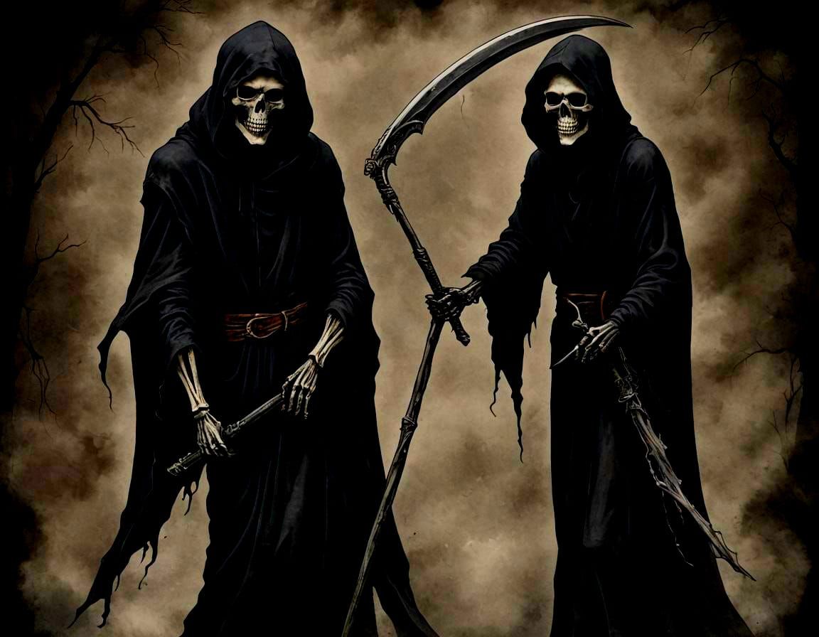 Eerie Depiction of the Grim Reaper