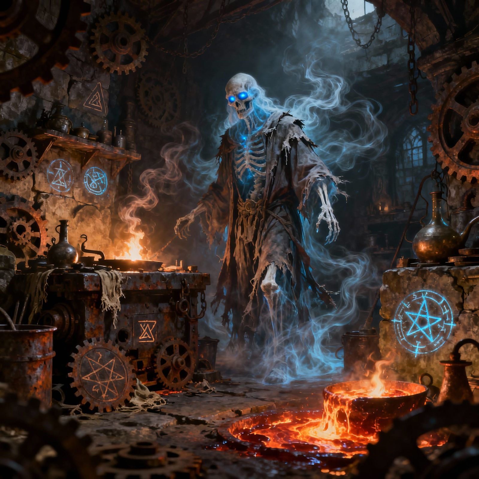 Tormented Wizard Wraith in Ancient Spell Forge