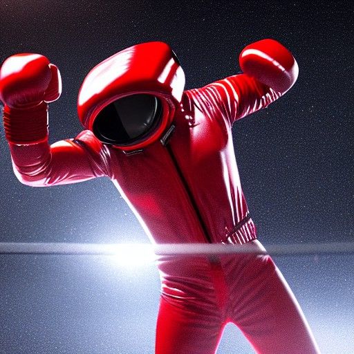 Astronaut Boxing in Alien Ring Concept Art