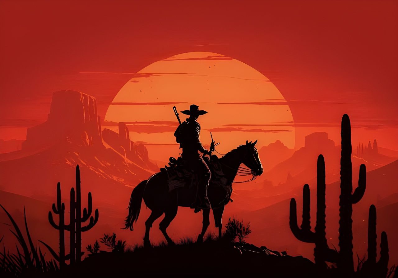 Wild West Dawn: Red Dead Redemption 2 Scenery