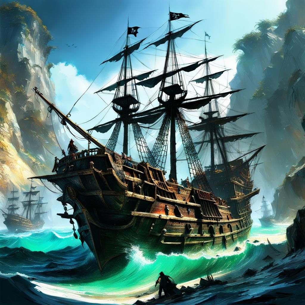 Pirate Treasure Map in Dramatic 3D