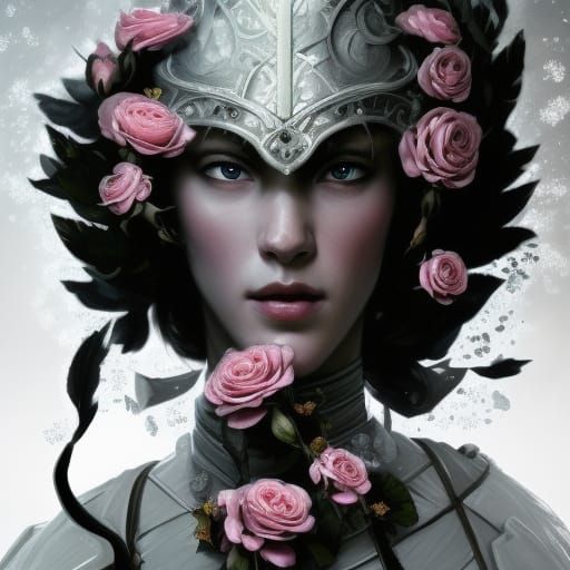 Glorious Rose Knight with Floral Armor