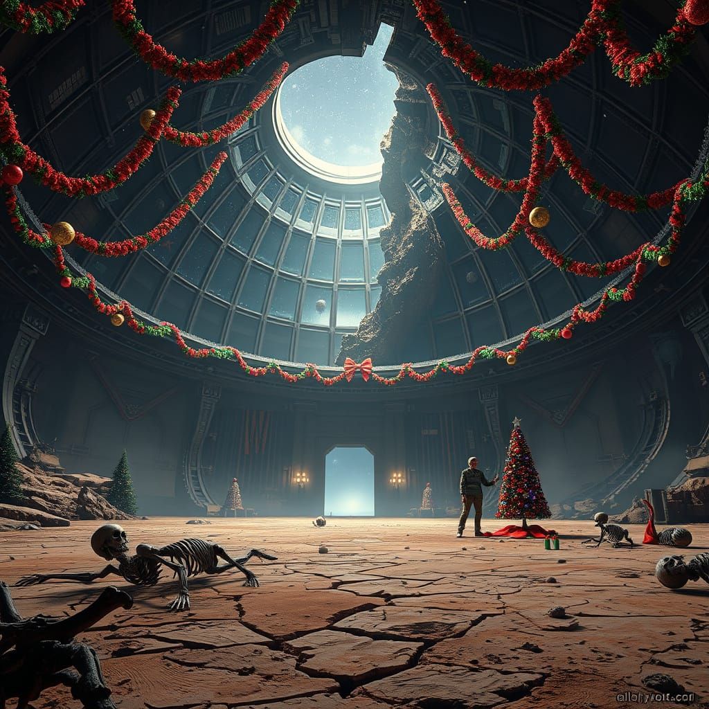 Christmas Apocalypse Dome on Mars