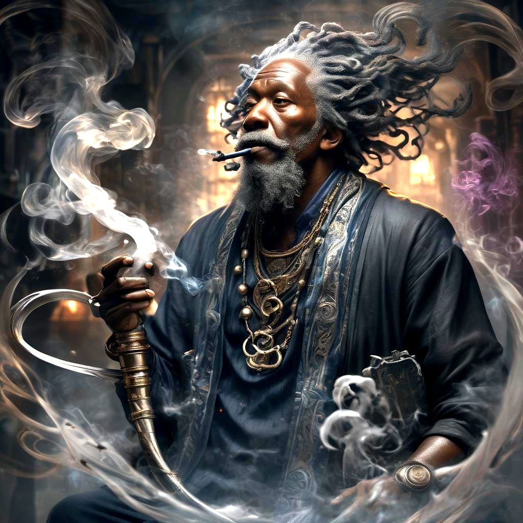 Smoke Jinni: A Radiant, Human-Like Genie Emanating from a Lu...