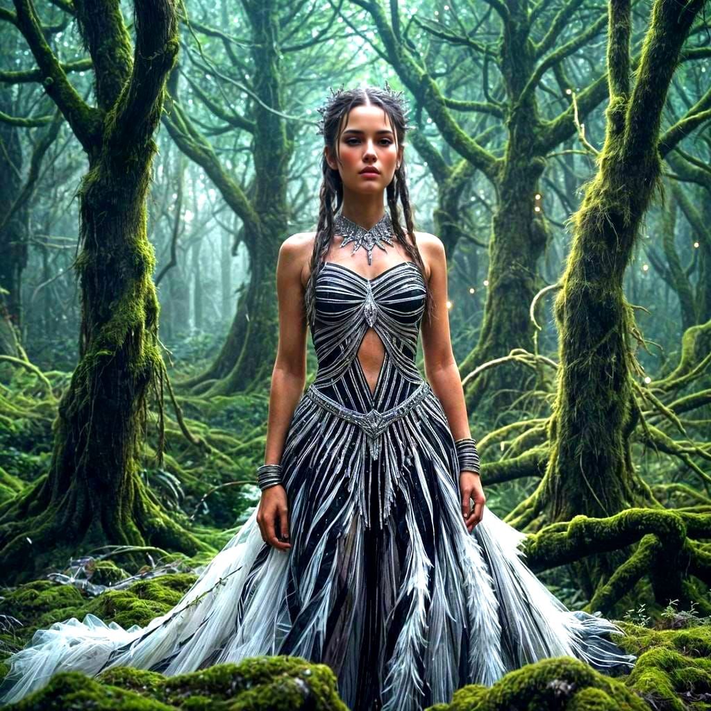 Ethereal Goddess Radiates Celestial Light