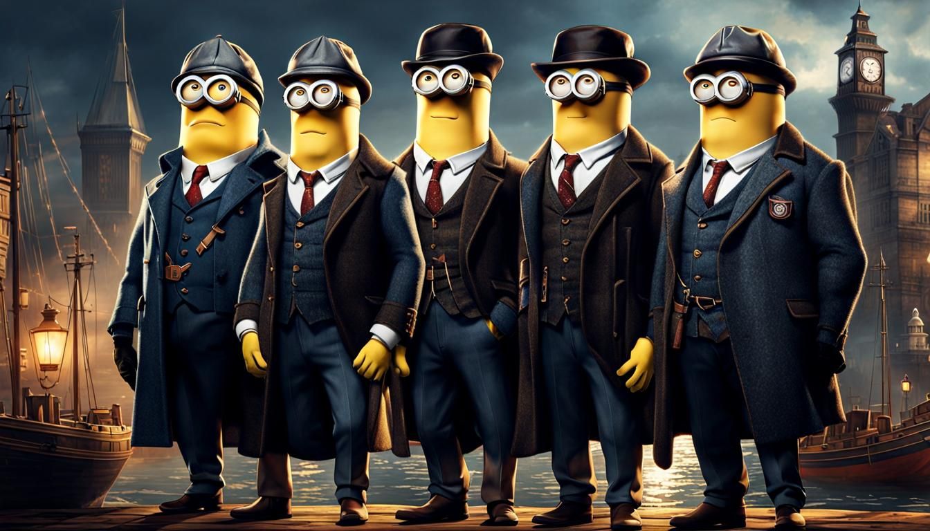 Minions as Peaky Blinders Gangsters in Birmingham