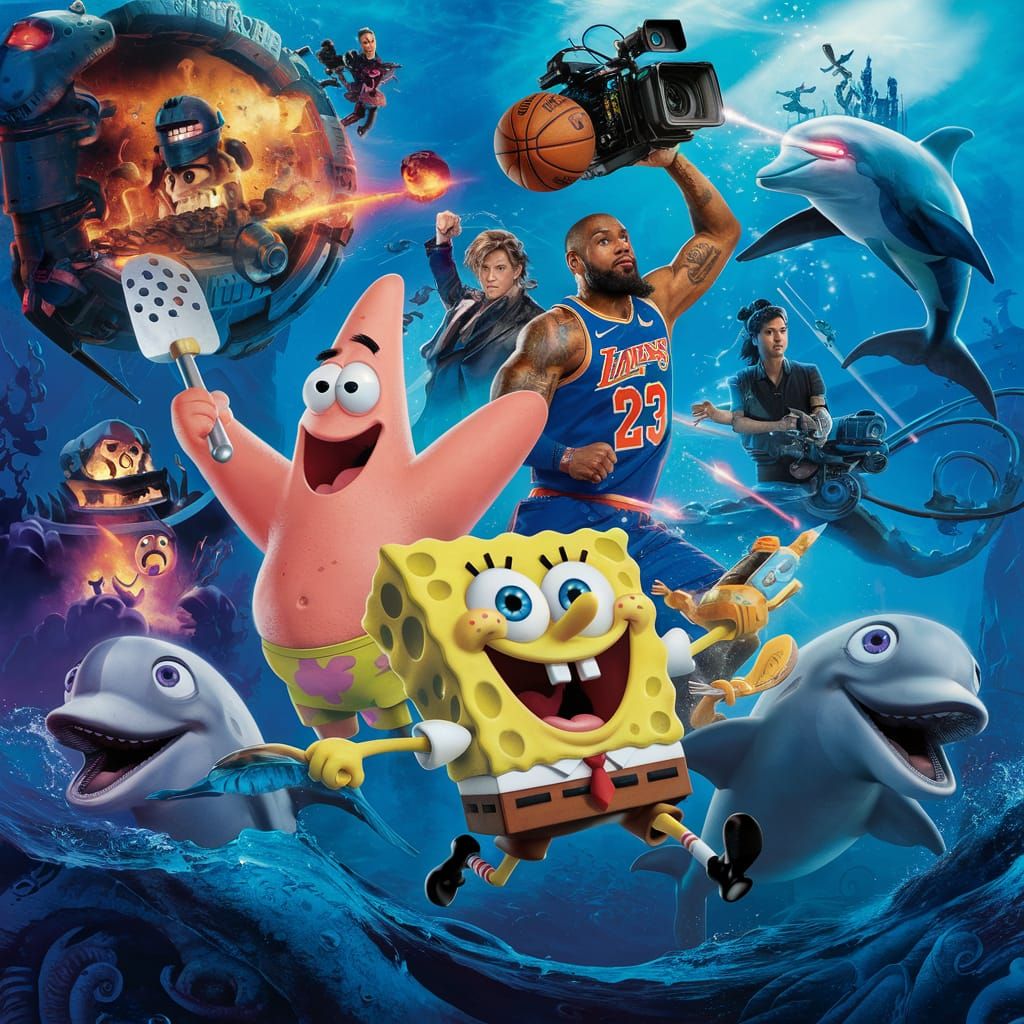 SpongeBob SquarePants Battles Enemies in Epic Oceanic Showdo...