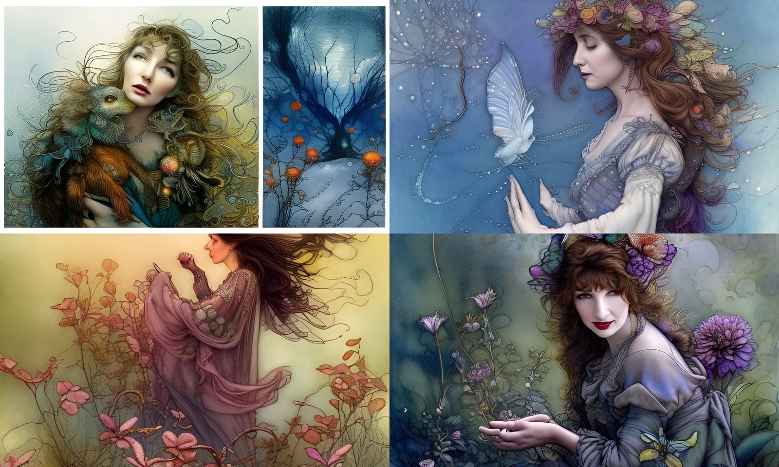 Kate Bush Inspired Watercolor Fantasy Illustration