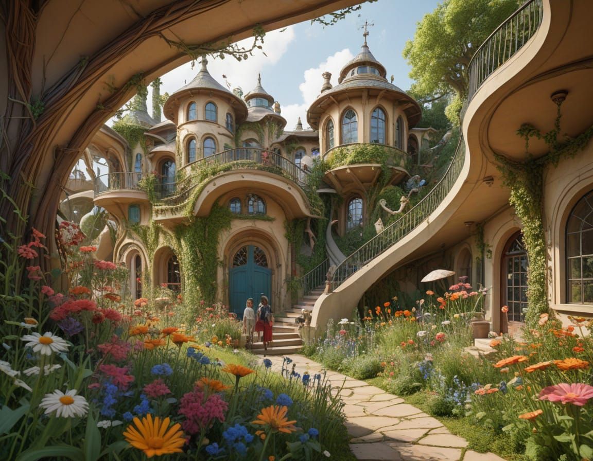 Whimsical Community Spaces in Nature-Inspired Architectures