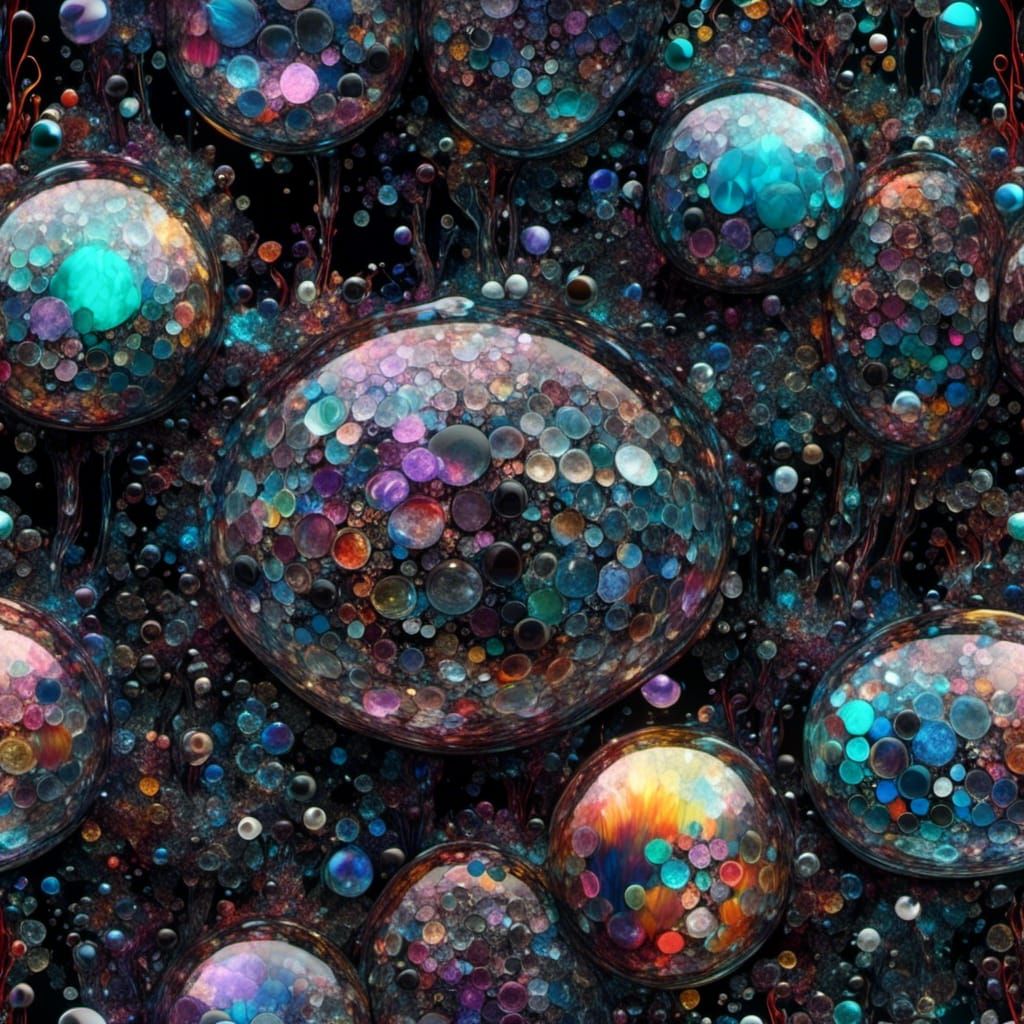 Vibrant Abstract Digital Art in High-Tech Laboratory