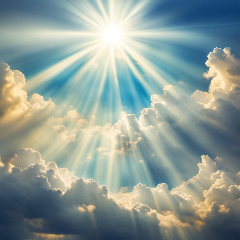 Divine Sunshine Breaks Through the Clouds