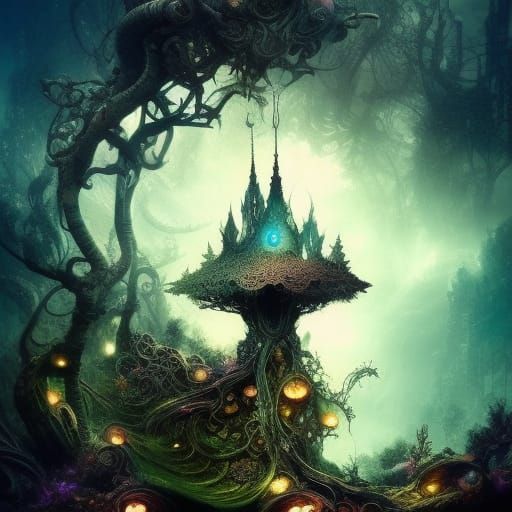 Magic Mushroom City in Nature Portal
