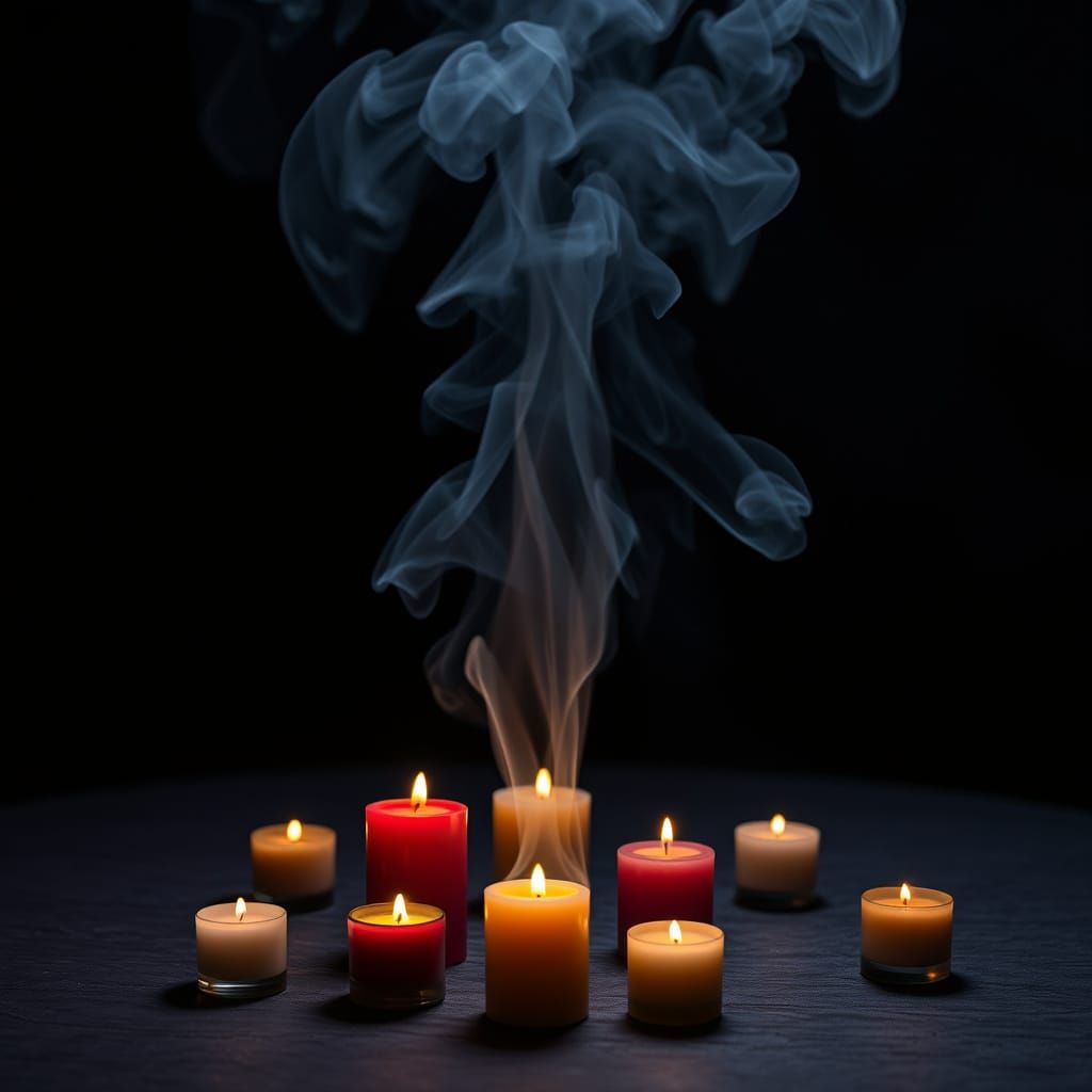 Candle Smoke Creates a Spectral Face