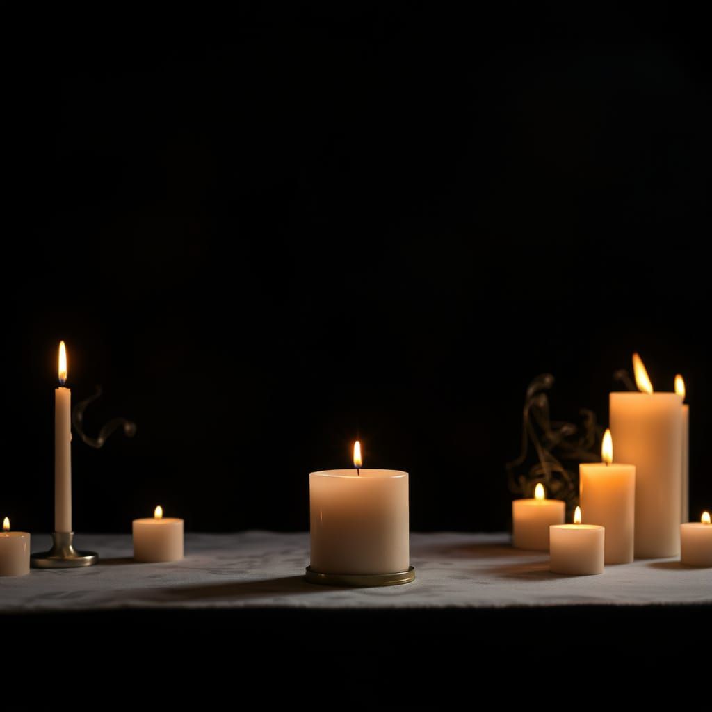 Face in Candle Smoke: Evocative Image