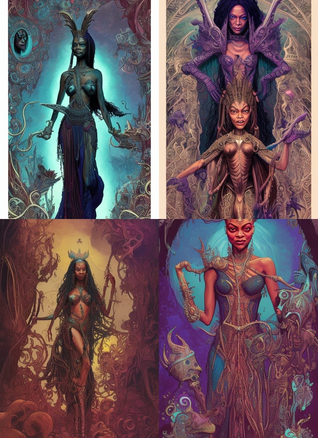 Akasha, Queen of the Damned: Watercolor Splash Art Portrait