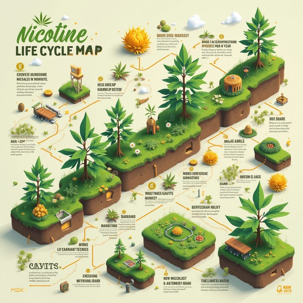 Nicotine Life Cycle: Animated Infographic Journey Map