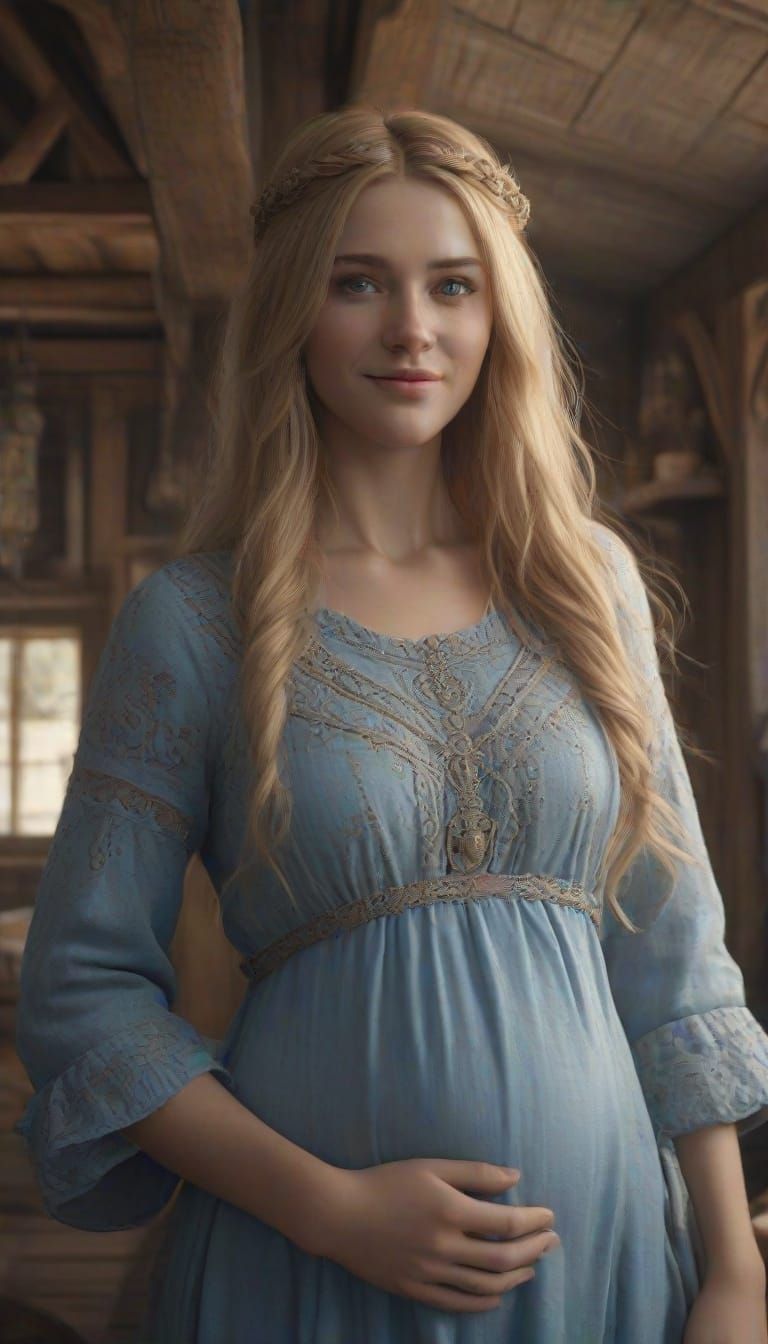 Norse Goddess Freya Smiles in Enchanted Viking Cottage