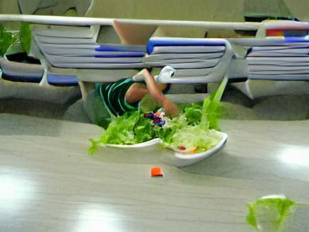 Happy Child Eating Healthy Green Salad