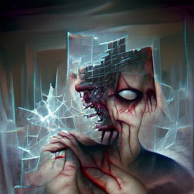 Shattered Sinister Scene in Fantasy Art Style