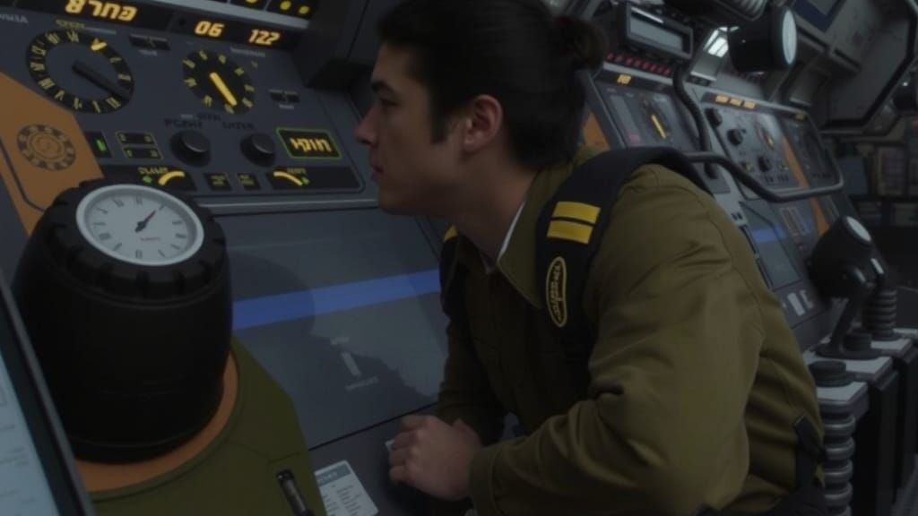 Futuristic Israeli Space Battleship Command Bridge