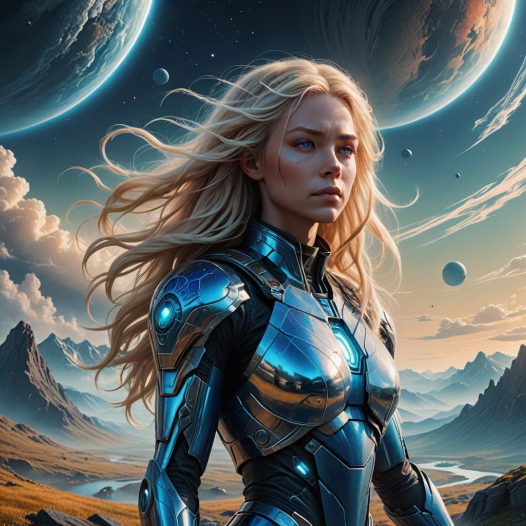 Ethereal Pleiadian Goddess in Iridescent Light